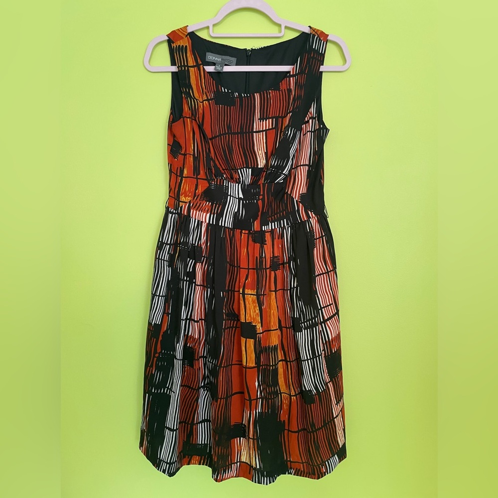 Black and Rust Sleeveless Sundress